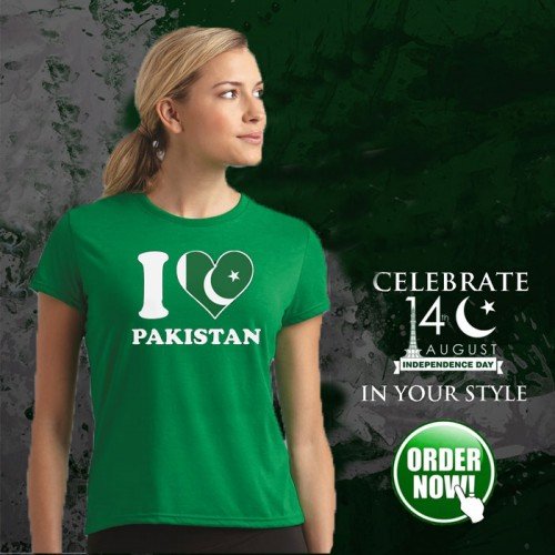 Love Pak Green T-Shirt For Women