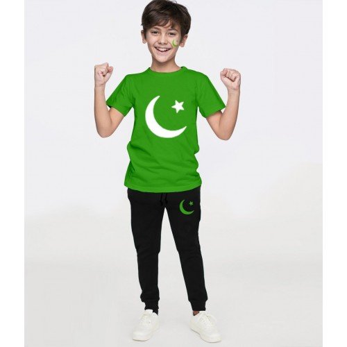 Chand Tara Green Tracksuit For Kids