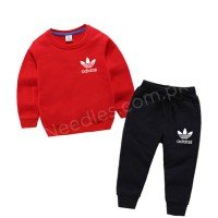 Red Ad Small Logo Kids Winter Tracksuit 