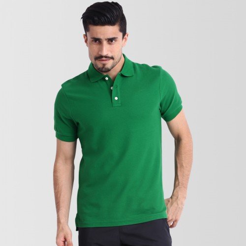 Flag Green Plain Polo T-Shirt For Men's