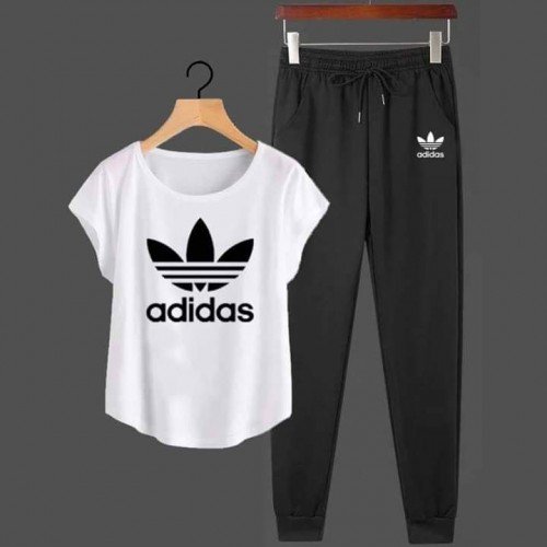 Ad White Summer Tracksuit For Ladies