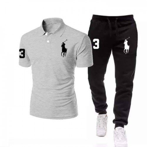 Gray Polo Tee with Trouser For Men