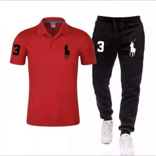 Red Polo Tee with Trouser For Men