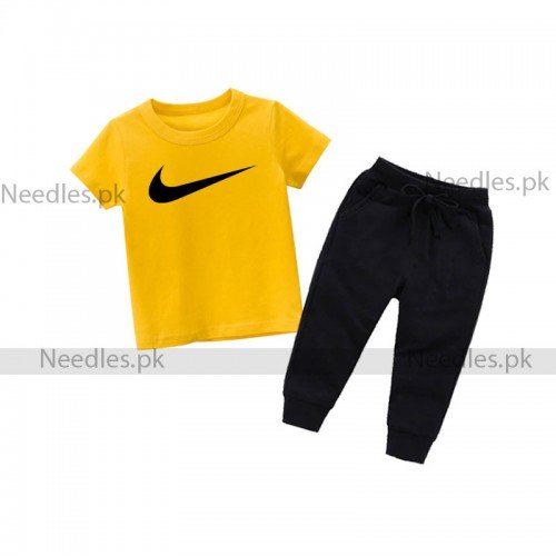 Nk Yellow Summer Tracksuit For Kids