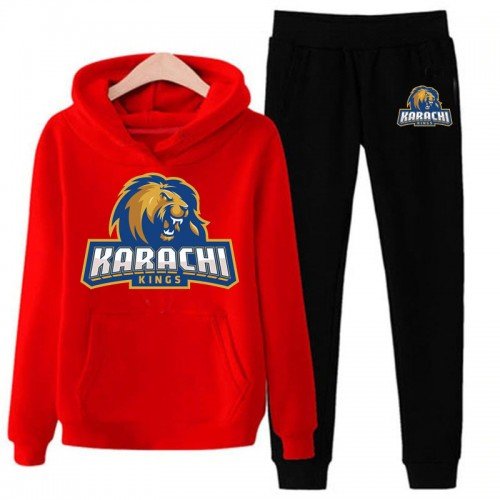 Karachi King Red Gym Wear Tracksuit
