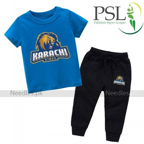Karachi King Tee With Black Trouser For Kids