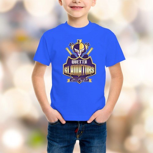 Quetta Gladiators Blue Graphic T-Shirt For Kids