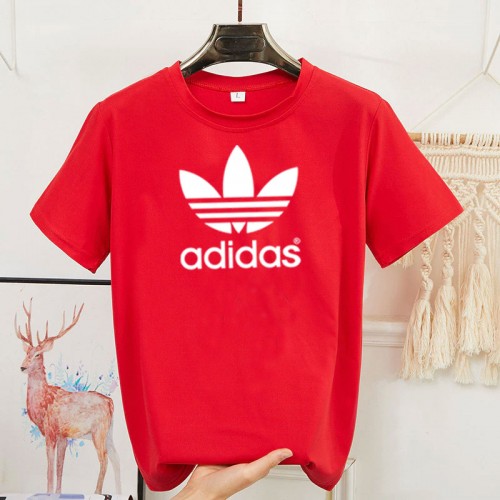 Ad Red Half Sleeves T-Shirt For Ladies