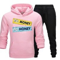 No Money No Honey Pink Tracksuit For Ladies