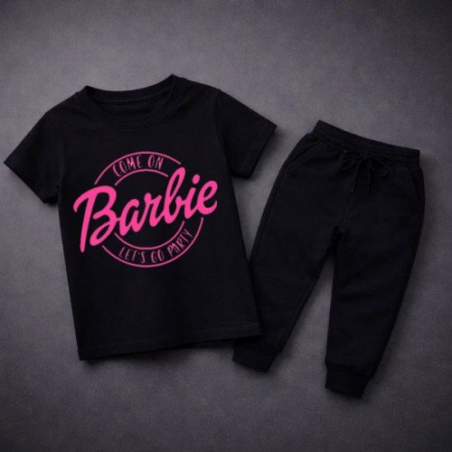 Black Barbie Summer Tracksuit For Kids