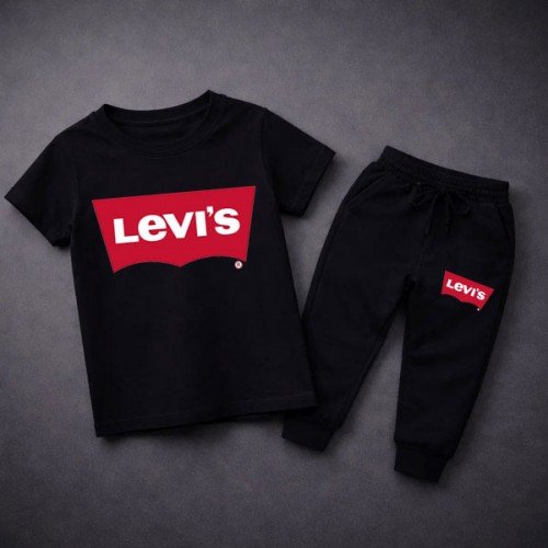 Lev Black Summer Tracksuit For Kids
