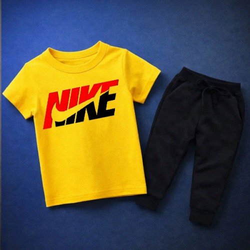Yellow Nk Stylish Summer Tracksuit For Kids Yellow Nk Stylish Summer Tracksuit For Kids
