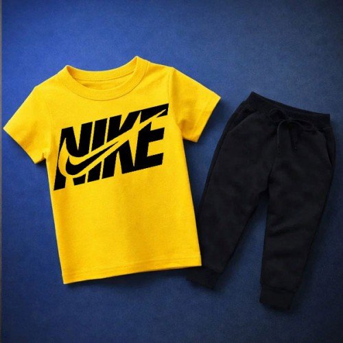 Nk Yellow Summer Tracksuit For Kids