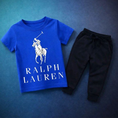 Polo Blue Summer Tracksuit For Kids