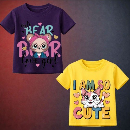 Bundle Of 2 Printed T-Shirt For Kids D2