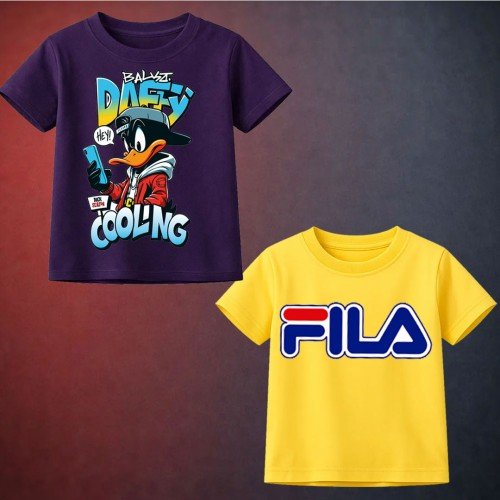 Bundle Of 2 Printed T-Shirt For Kids D3