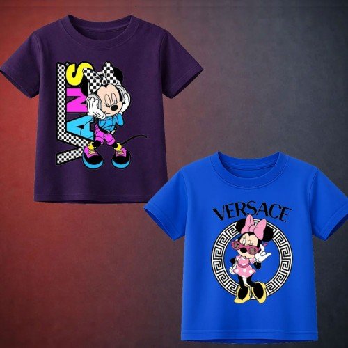 Bundle Of 2 Printed T-Shirt For Kids D6