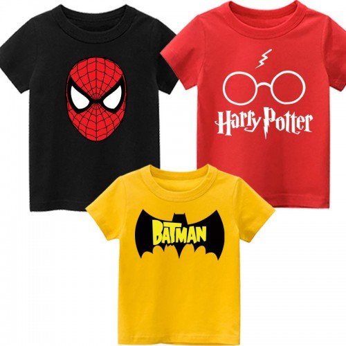 Bundle Of 3 Printed T-Shirt For Kids D4 Bundle Of 3 Printed T-Shirt For Kids D4
