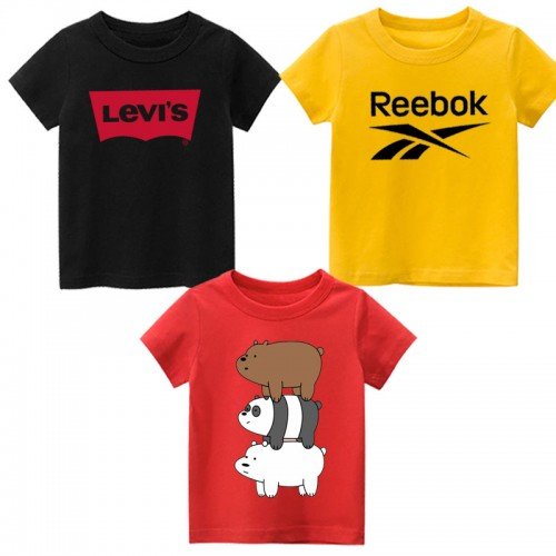 Bundle of 3 Fine Quality Summer T-Shirt For Kids