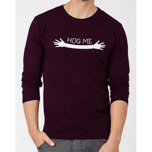 Hug me Purple Full Sleeves T-Shirt