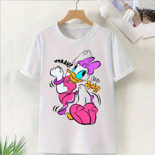 Lets Jump Printed Tshirt For Women's