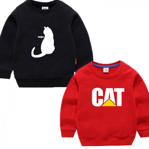 Black & Red Stylish Printed Sweatshirt For Kids