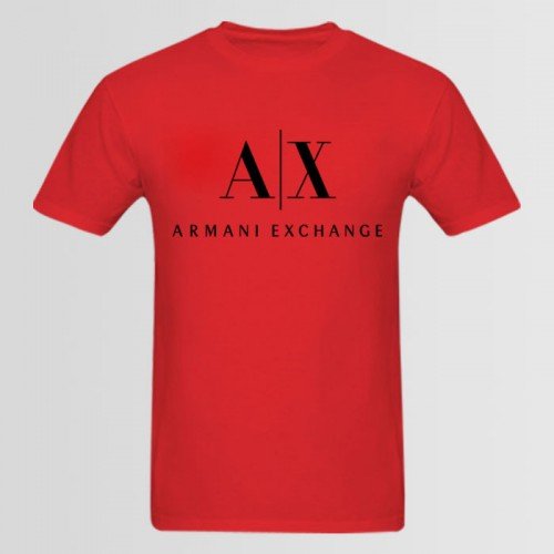 Armani Red Printed T-Shirt For Men