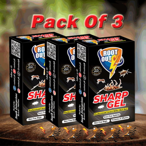 Pack Of 3 Sharp Gel Cocokroach Killing Bait Gel 30Gm