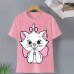 Pretty Cat Printed Tshirt For Women's