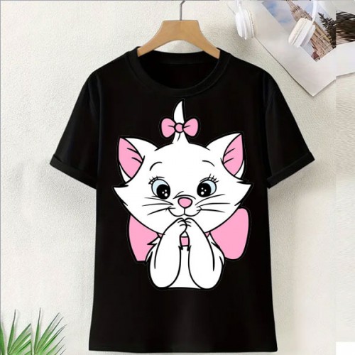 Pretty Cat Printed Tshirt For Women's