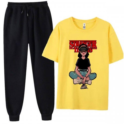 Stranger Yellow Summer Tracksuit For Girls