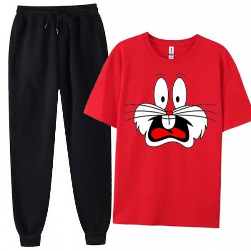 Red Bugs Bunny Summer Tracksuit For Women's