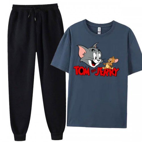 Tom & Jerry Charcoal Women Summer Tracksuit