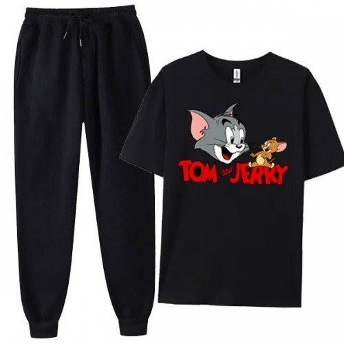 Tom & Jerry Black Women Summer Tracksuit