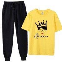 Queen Yellow Summer Tracksuit For Women's