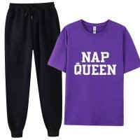 Nap Queen Purple Summer Tracksuit For Women