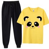 Yellow Panda Summer Tracksuit For Women's