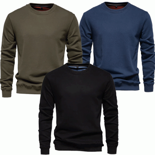 Pack Of 3 Plain Sweatshirt For Men's