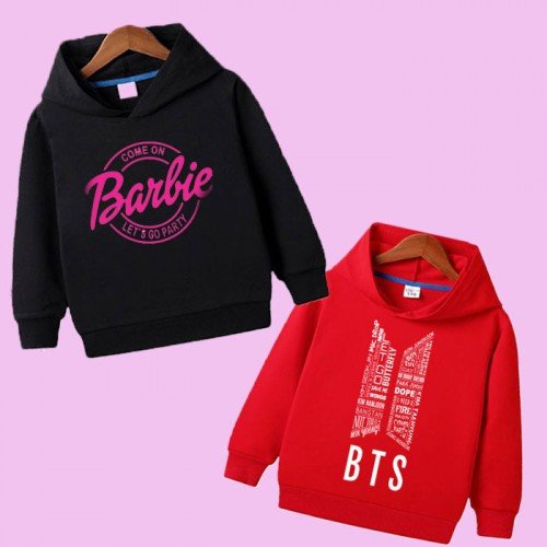 Bundle Of 2 Barbie & Bt Hoodie For Kids