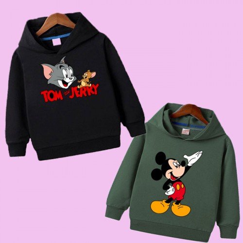 Black Tom & Green Mickey Hoodie For Kids