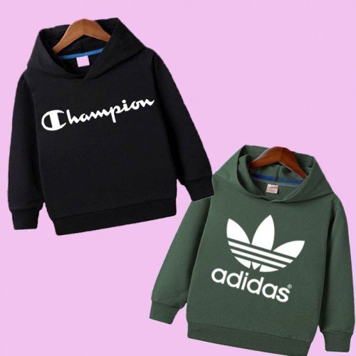 Black Champ & Green Ad Hoodie For Kids