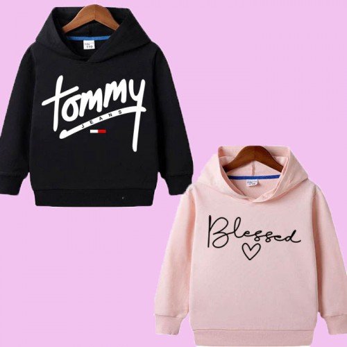 Black Tom & Pink Blessed Hoodie For Kids