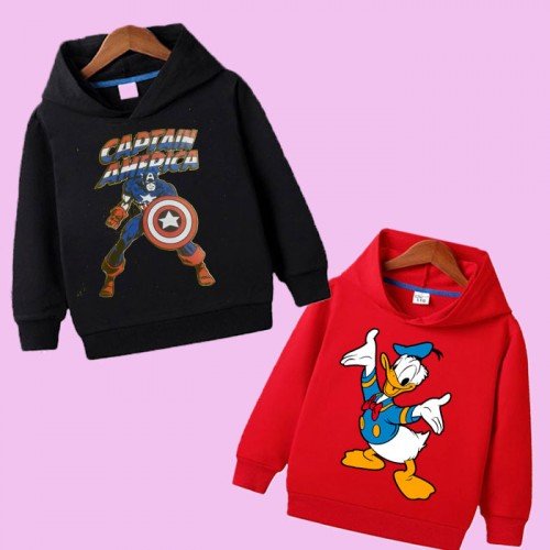 Cap Amrica & Red Duck Hoodie For Kids