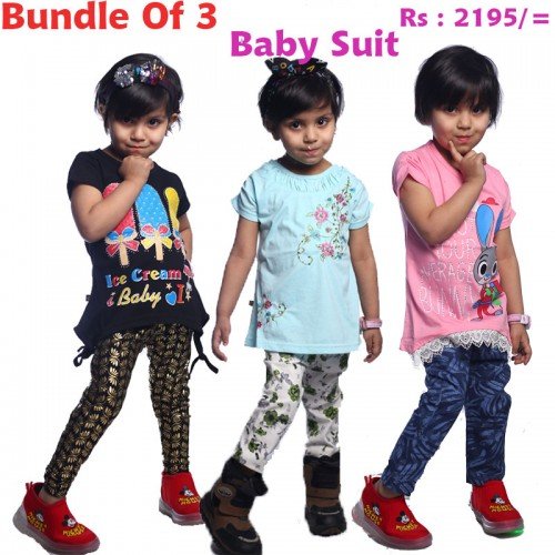 Bundle of 3 Stylish Baby Suit