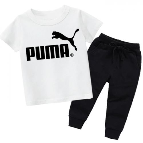 Pm White Summer Tracksuit For Kids