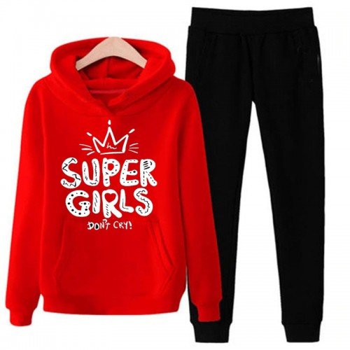 Red Super Girls Winter Tracksuit For Ladies