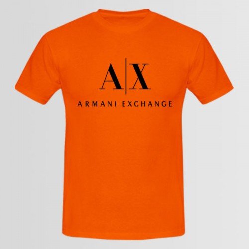 Armani Orange Half Sleeves T-Shirt For Men