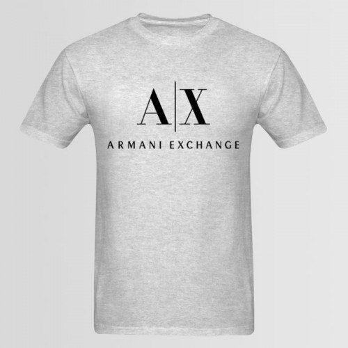 Armani Grey Half Sleeves Printed T-Shirt