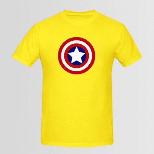 Capt America Yellow T-Shirt For Men