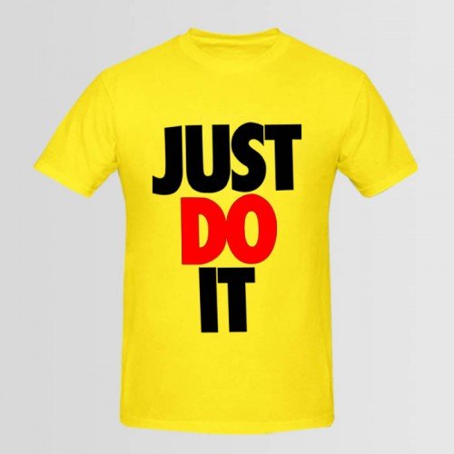 Just do it Top Quality Yellow T-Shirt For Men